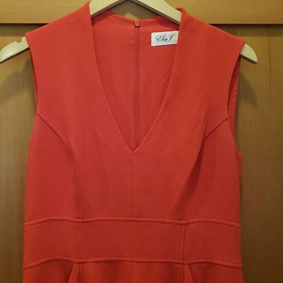 Eliza J High Low Fit & Flare Midi Dress Red 8 - Picture 5 of 9